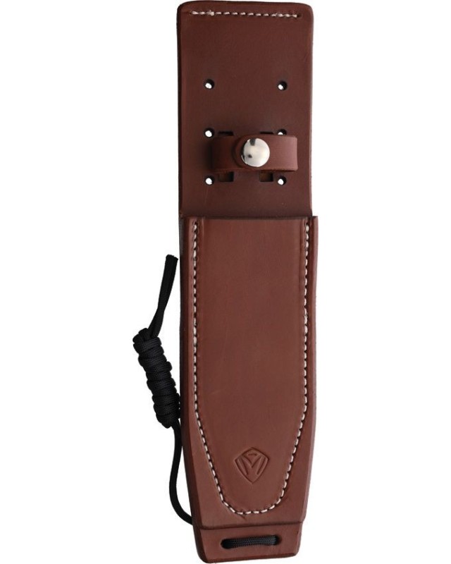 AIO-2 Fixed Blade Full Tang 3V steel black G10 handle brown leather sheath AIO-2 Fixed Blade Full Tang 3V steel black G10 handle brown leather sheath