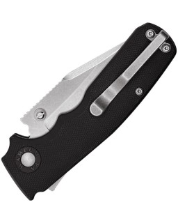 Shark-Cub Shark-Lock Clip Point AUS-10A steel stonewash finish black GRN handle