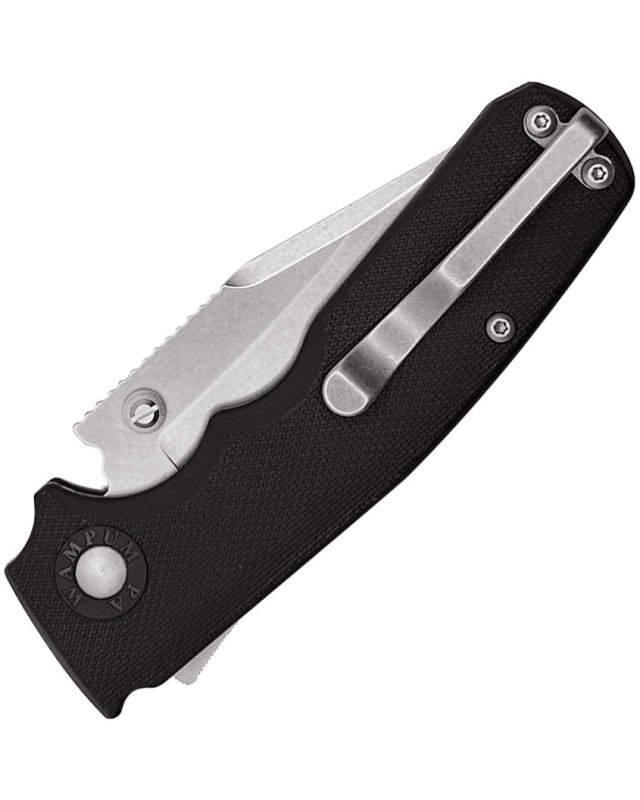 Shark-Cub Shark-Lock Clip Point AUS-10A steel stonewash finish black GRN handle Shark-Cub Shark-Lock Clip Point AUS-10A steel stonewash finish black GRN handle
