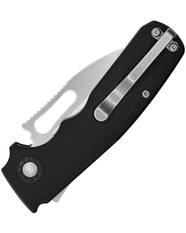 Shark-Cub Shark-Lock Slicer AUS-10A steel stonewash finish black GRN handle Shark-Cub Shark-Lock Slicer AUS-10A steel stonewash finish black GRN handle