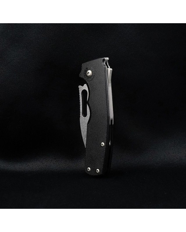 Shark-Cub Shark-Lock Slicer AUS-10A steel stonewash finish black GRN handle Shark-Cub Shark-Lock Slicer AUS-10A steel stonewash finish black GRN handle