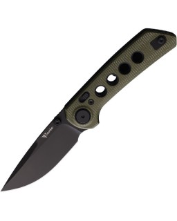 PL-XT Nitro-V Steel PVD finish Pivot Lock Green Micarta Black G10