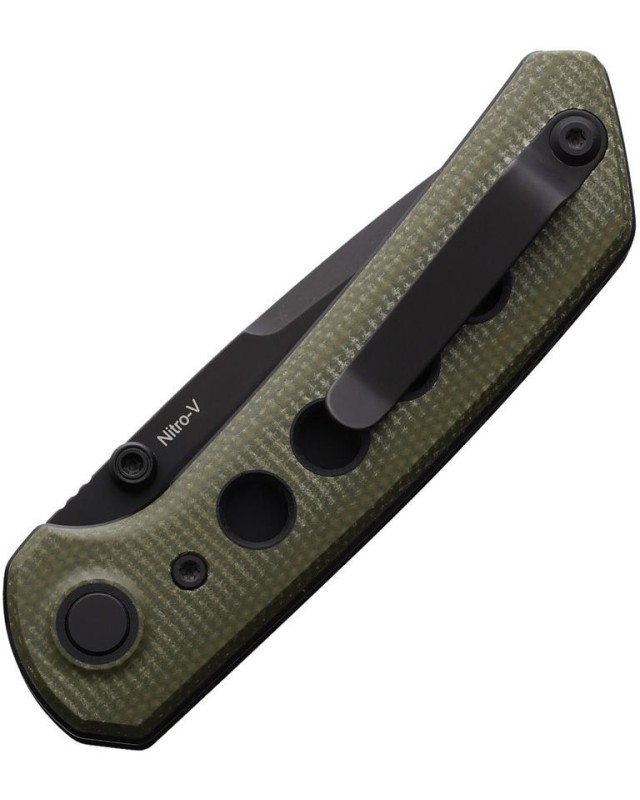 PL-XT Nitro-V Steel PVD finish Pivot Lock Green Micarta Black G10 PL-XT Nitro-V Steel PVD finish Pivot Lock Green Micarta Black G10