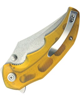 Ceto Camp folding knife 14C28N steel stonewash finish Linerlock Ultem handle