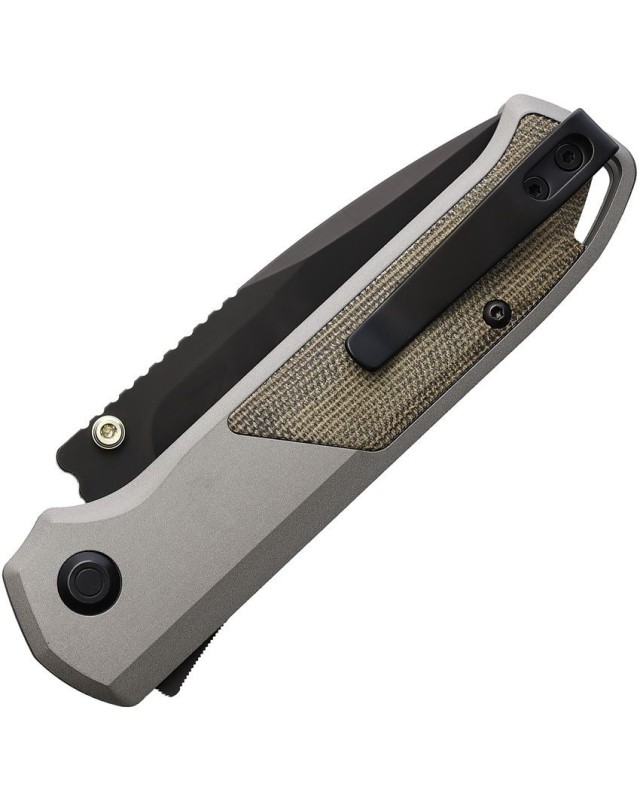 Arcade S35VN steel Shark-Lock Gray Aluminium handle Micarta insert Arcade S35VN steel Shark-Lock Gray Aluminium handle Micarta insert