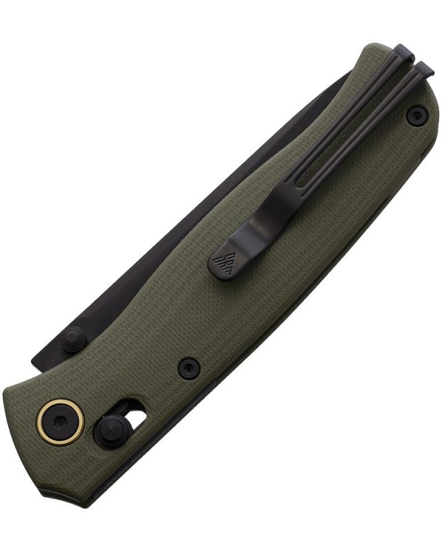 255L-GP Ambi Lock black PVD coated 10Cr15CoMoV stainless blade finish OD Green G10 handle 255L-GP Ambi Lock black PVD coated 10Cr15CoMoV stainless blade finish OD Green G10 handle