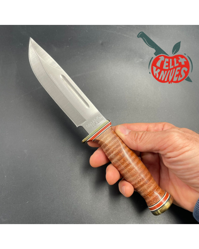 P3 Quartermaster 1995 - 440C steel stacked leather gras guard leather sheath P3 Quartermaster 1995 - 440C steel stacked leather gras guard leather sheath