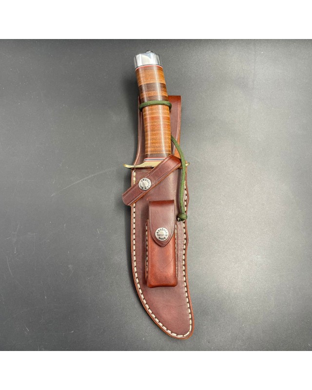 Model 4-6 Fighter carbon steel stacked leather