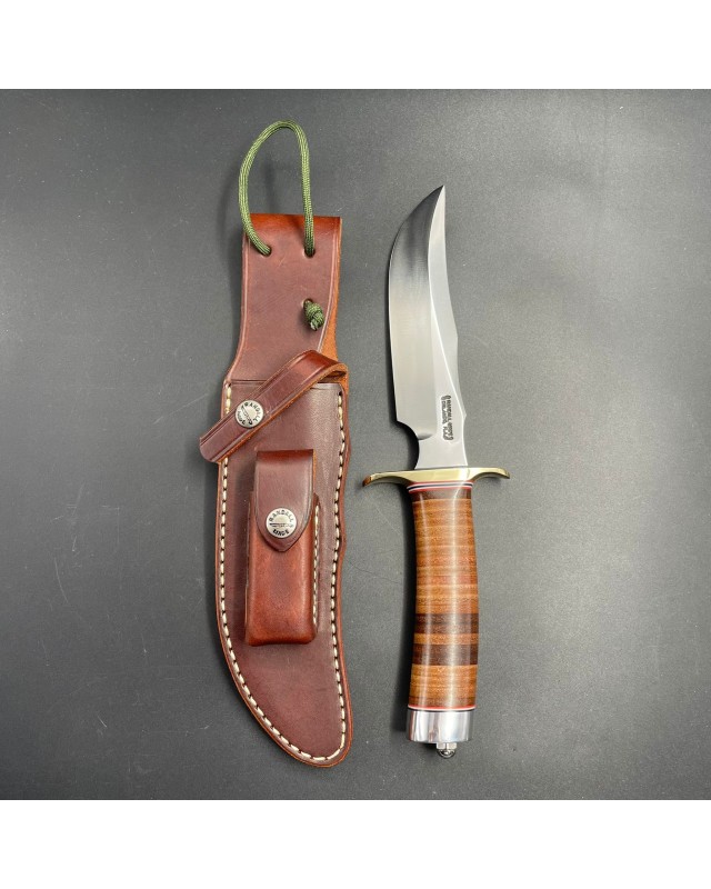 Model 4-6 Fighter carbon steel stacked leather