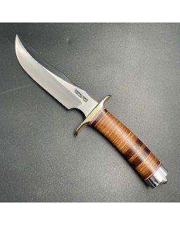 Model 4-6 Fighter carbon steel stacked leather