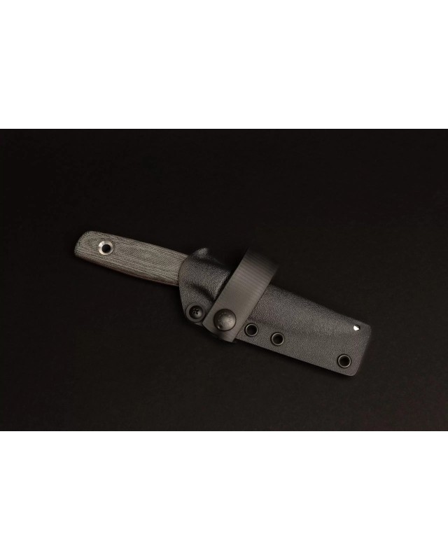 Classic Freedom M390 steel Satin Finish black Micarta handle Red liners black kydex