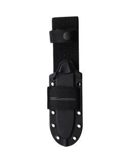 Short Drop Point 1095HC Cro-Van carbon steel black coated blade black Ultramid handle black Celcon sheath