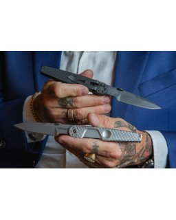 LKU01 Urban Sideral Master Danilo Rossi Lajolo N690 steel sandblast finish gray aluminium handle