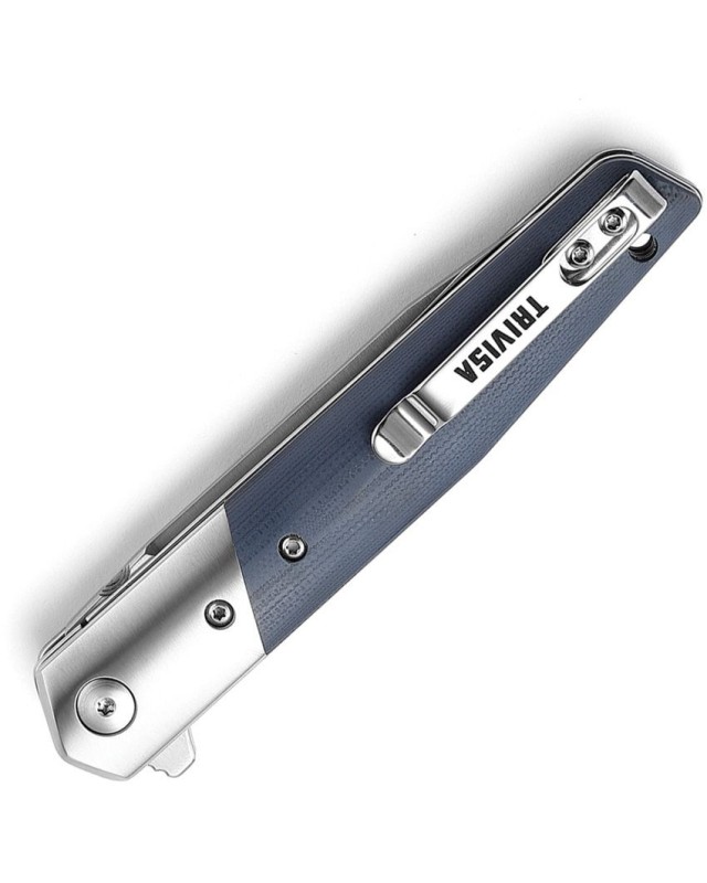 Leominor Flipper Linerlock Blue G10 Böhler K110 steel satin finish Leominor Flipper Linerlock Blue G10 Böhler K110 steel satin finish