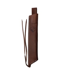 Impossible Machete 1075HC Carbon Steel Condor Classic Finish wrapped leather handle brown leather sheath