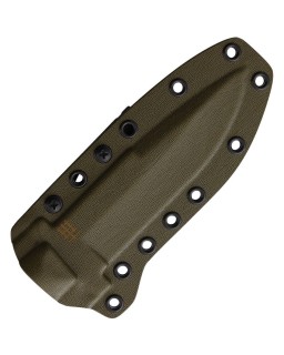 Medium Infantry Knife Drop Point Bohler K340 Steel OD Green Teflon coated OD Green G10 handle