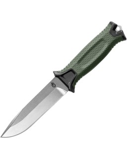 Strongarm Fixed Blade 420 stainless steel Stonewash Finish Green Polymer Handle