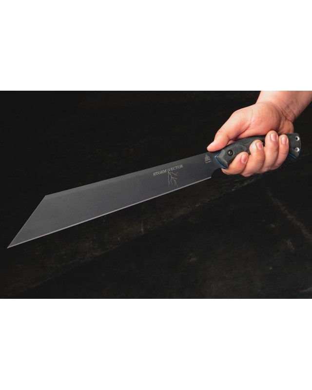 Storm Vector Machete 1095HC Carbon steel Sniper Grey Finish Black Micarta handle Kydex Sheath Storm Vector Machete 1095HC Carbon steel Sniper Grey Finish Black Micarta handle Kydex Sheath