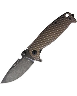 HEST/F Bohler M390 steel Blackwash finish Bronze titanium handle Framelock