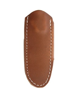 Guardian 3 N690 steel stonewash finish Tiger Stripes G10 handle brown leather sheath