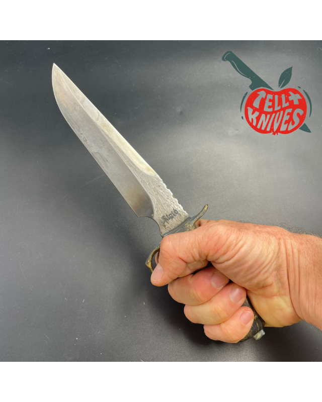 Trench Knife Custom Vintage 80ies RIGID blade Japan Swiss Legal Fighting Knife Brass handle Trench Knife Custom Vintage 80ies RIGID blade Japan Swiss Legal Fighting Knife Brass handle