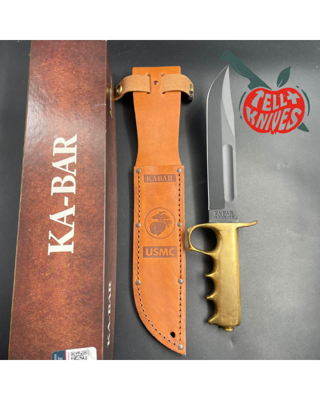 Trench Knife Custom USMC Kabar blade 1095HC steel Swiss Legal Fighting Knife Brass handle Trench Knife Custom USMC Kabar blade 1095HC steel Swiss Legal Fighting Knife Brass handle