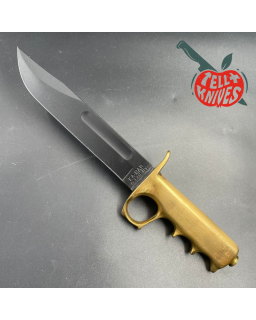 Trench Knife Custom USMC Kabar blade 1095HC steel Swiss Legal Fighting Knife Brass handle