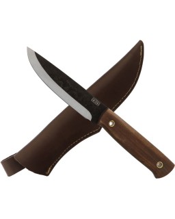 Biwi Fixed Blade D2 steel Walnut handle brown leather sheath