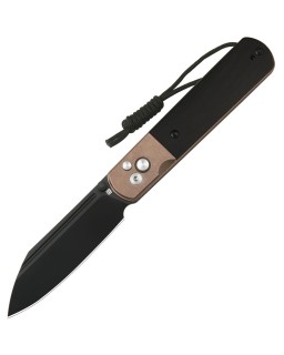 Holm Button Lock AR-RPM9 steel black PVD finish Ebony wood Rose Gold handle