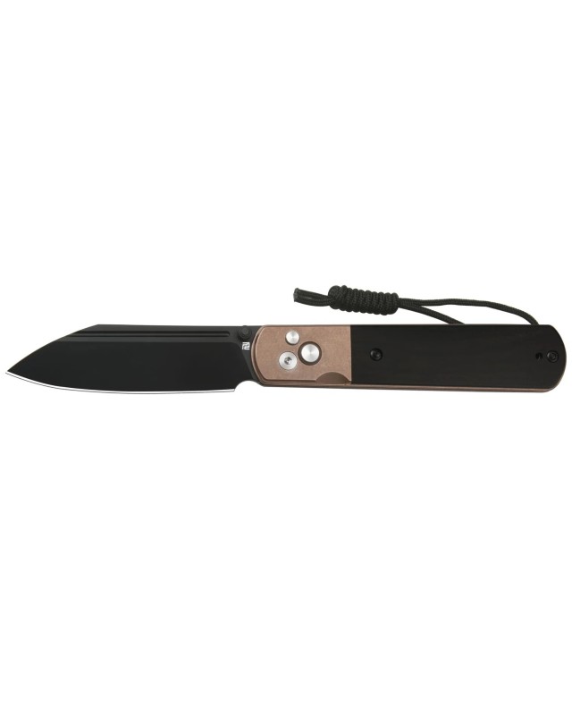 Holm Button Lock AR-RPM9 steel black PVD finish Ebony wood Rose Gold handle Holm Button Lock AR-RPM9 steel black PVD finish Ebony wood Rose Gold handle