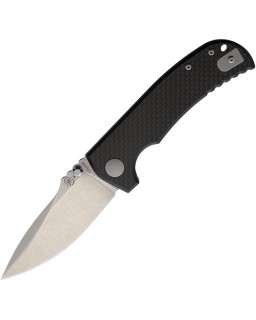 Astor Linerlock CTS-XHP steel Stonewash finish Black G10 / CF handle Les George Design