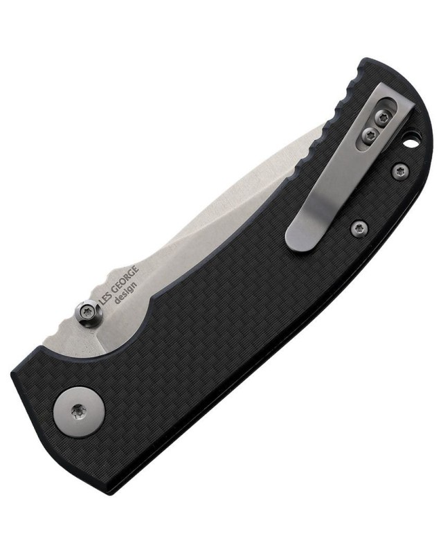 Astor Linerlock CTS-XHP steel Stonewash finish Black G10 / CF handle Les George Design Astor Linerlock CTS-XHP steel Stonewash finish Black G10 / CF handle Les George Design