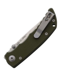 Talos Linerlock CTS-XHP steel Stonewash finish Green G10 handle