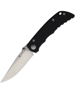 Talos Linerlock CTS-XHP steel Stonewash finish Black G10 handle