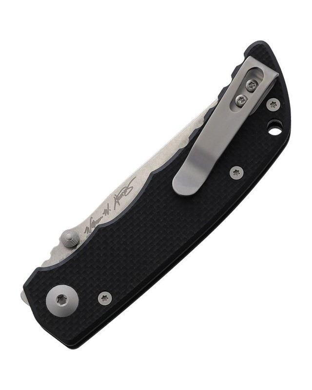 Talos Linerlock CTS-XHP steel Stonewash finish Black G10 handle Talos Linerlock CTS-XHP steel Stonewash finish Black G10 handle