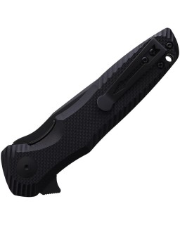 Poros Linerlock 154CM steel TiNi coated finish Black G10 handle