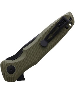 Poros Linerlock 154CM steel TiNi coated finish Green G10 handle