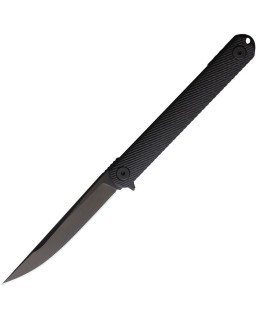 Nemec Linerlock S35VN steel blackwash finish CF handle