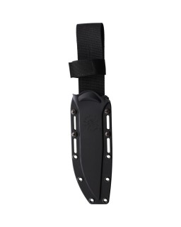 Harsey Fighter black powder coated 1095 Cro-Van carbon steel black kydex sheath