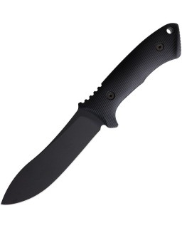 Harsey Nessmuk black powder coated 1095 Cro-Van carbon steel black kydex sheath