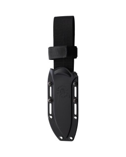 Harsey Nessmuk black powder coated 1095 Cro-Van carbon steel black kydex sheath