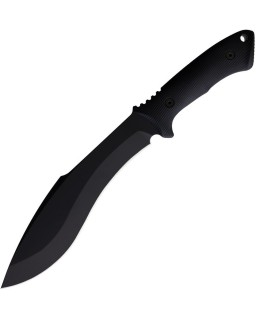 Harsey Kukri black powder coated 1095 Cro-Van carbon steel black kydex sheath
