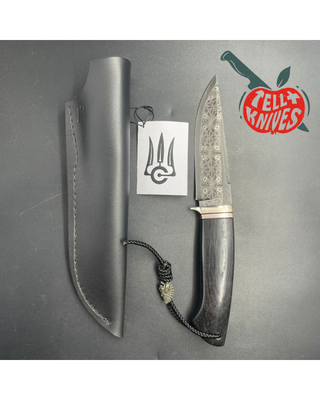Mosaic Damascus & Petrified oak handle Mosaic Damascus & Petrified oak handle