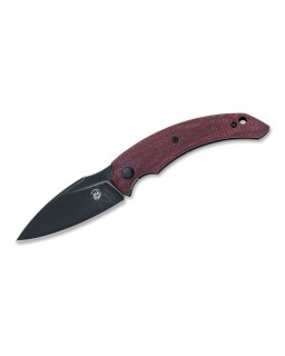 Honos Linerlock Becut steel blackwash finish bordeau micarta handle