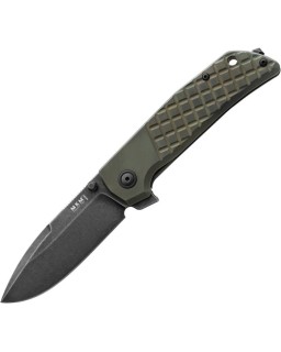 Maximo Framelock Böhler M390 premium steel blackwash finish OD Green Titanium handle Flipper Terzuola Design