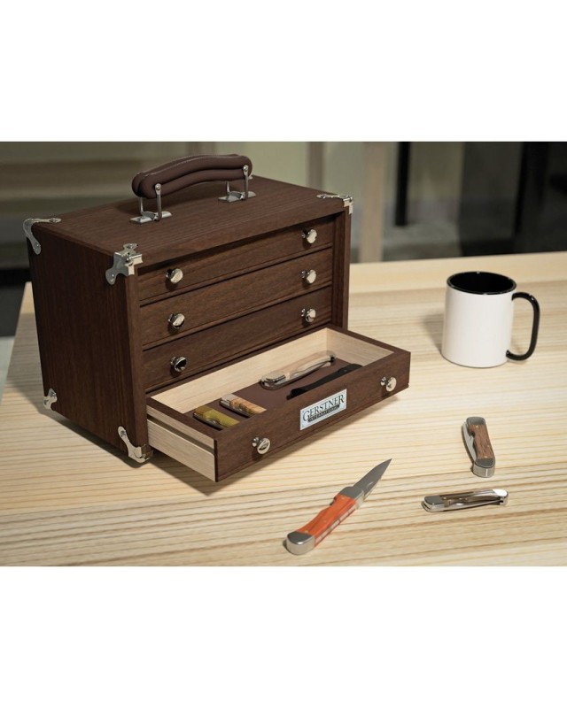 4 Drawer Mini Chest Dark Oak wood with lock 4 Drawer Mini Chest Dark Oak wood with lock