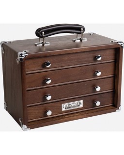 4 Drawer Mini Chest Dark Oak wood with lock