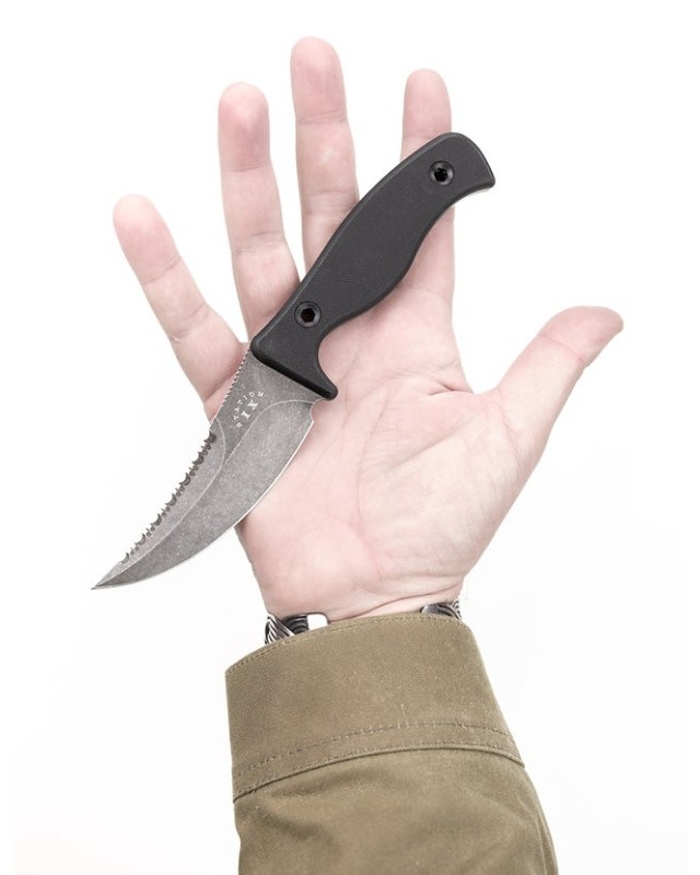 NUMERO DOUZE Undercover VG-10 steel blackwash finish black G10 handle black kydex