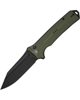 Neurohaptic Button Lock Nitro-V steel blackwash finish OD Green G10 handle