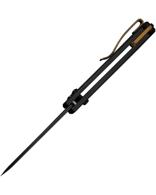 Nightblade Crossbar Lock CPM-20CV steel blackwash finish titanium handle DBK design Nightblade Crossbar Lock CPM-20CV steel blackwash finish titanium handle DBK design